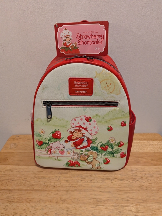 Loungefly Handbags - Loungefly Strawberry Shortcake Red White Mini Backpack